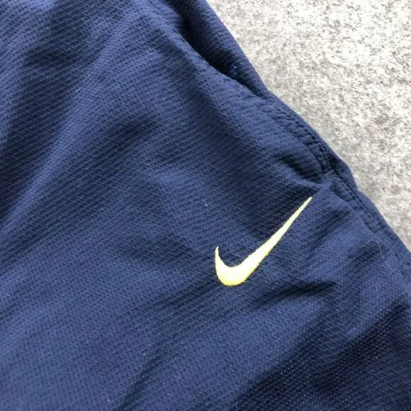 Vintage NIKE Pants Men Large Blue Windbreaker Track Embroidered Warm Up Y2K * - Picture 6 of 14